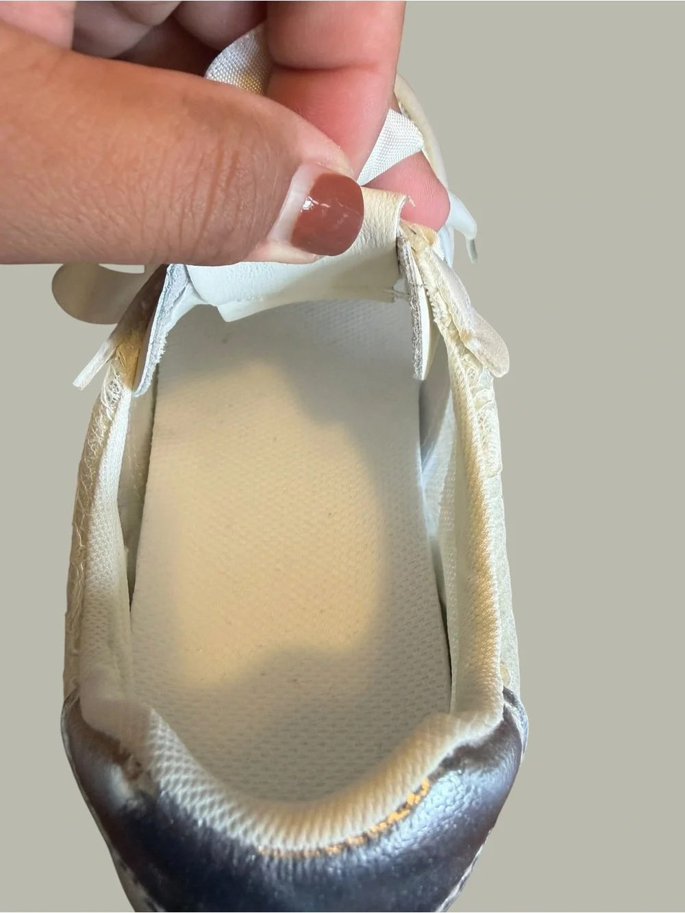 Lace Ribbon Detail Women’s White Sneakers - Picture 8 of 8